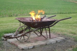 Upcycled Wheelbarrow Fire Pit