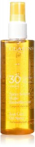 hair products clarins sun care oil spray