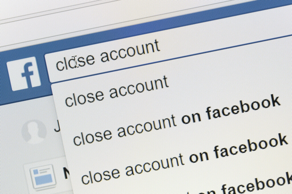 how to delete facebook