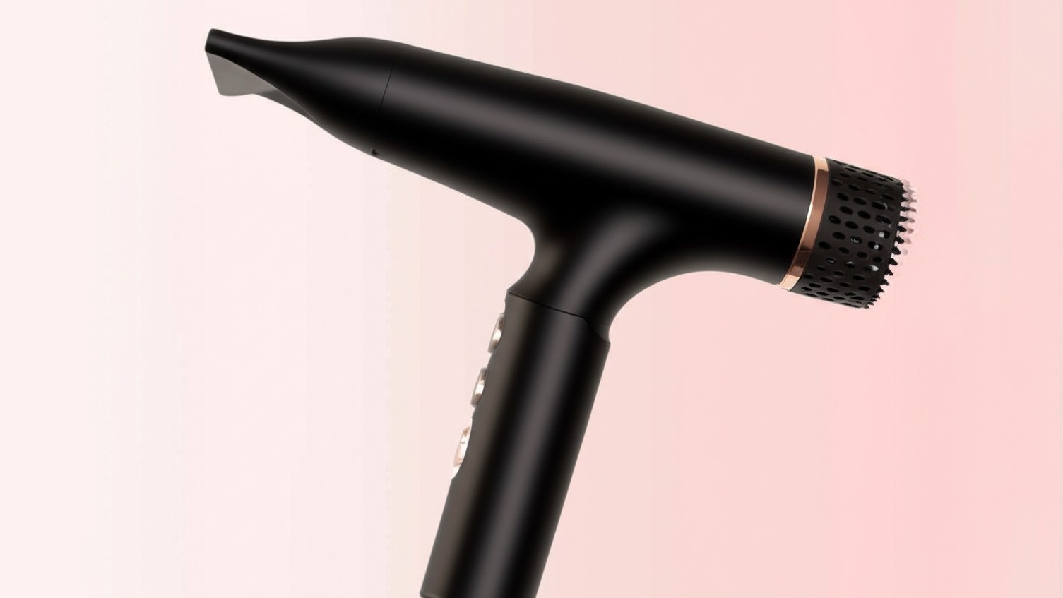 Ella Bella hair dryer with sleek black matte finish