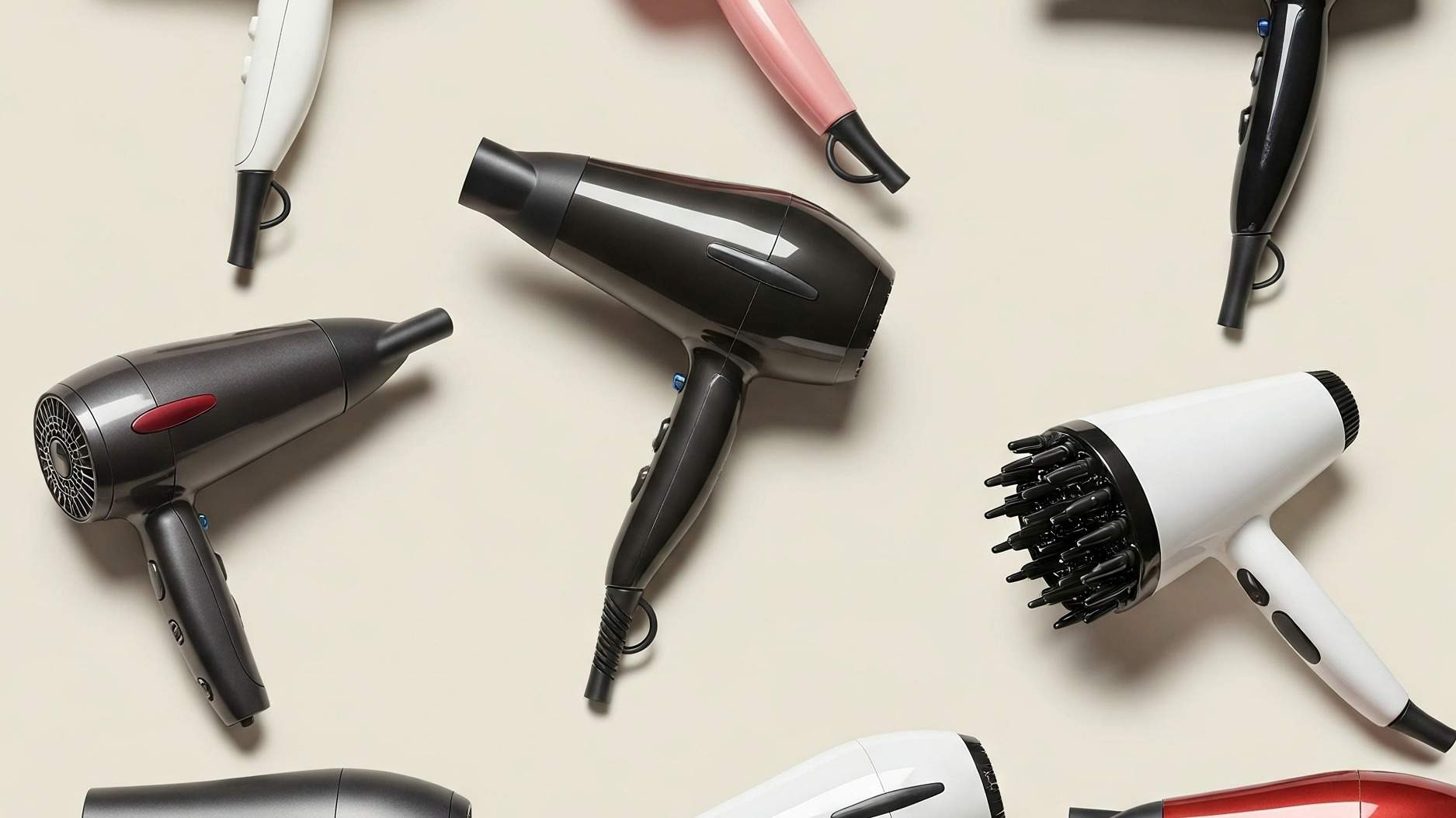 Bella Pro hair dryer in use on long, thick hair