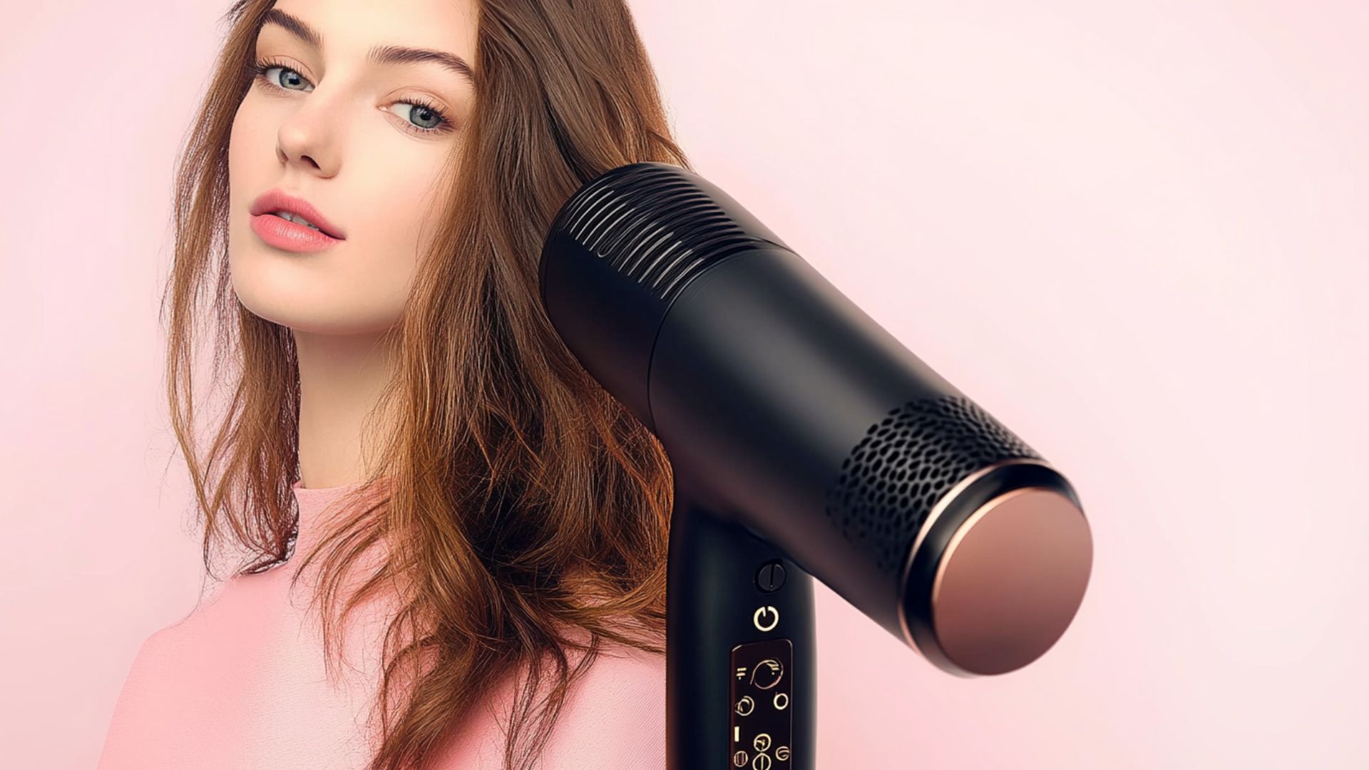SRI Dry Q hair dryer sleek design on bathroom counter