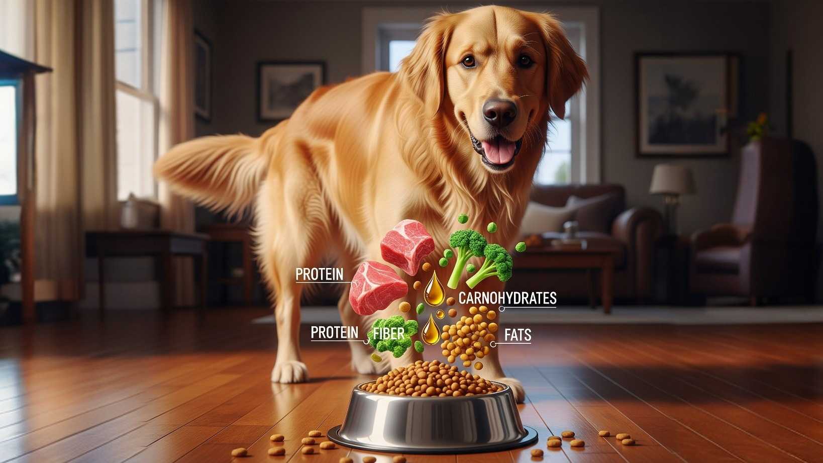 Healthy dry dog food with natural ingredients